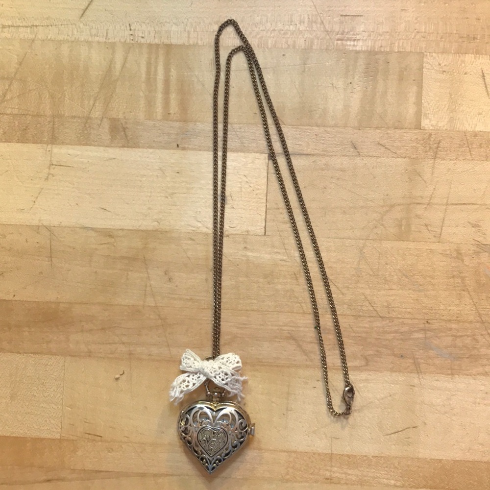 Long clock necklace